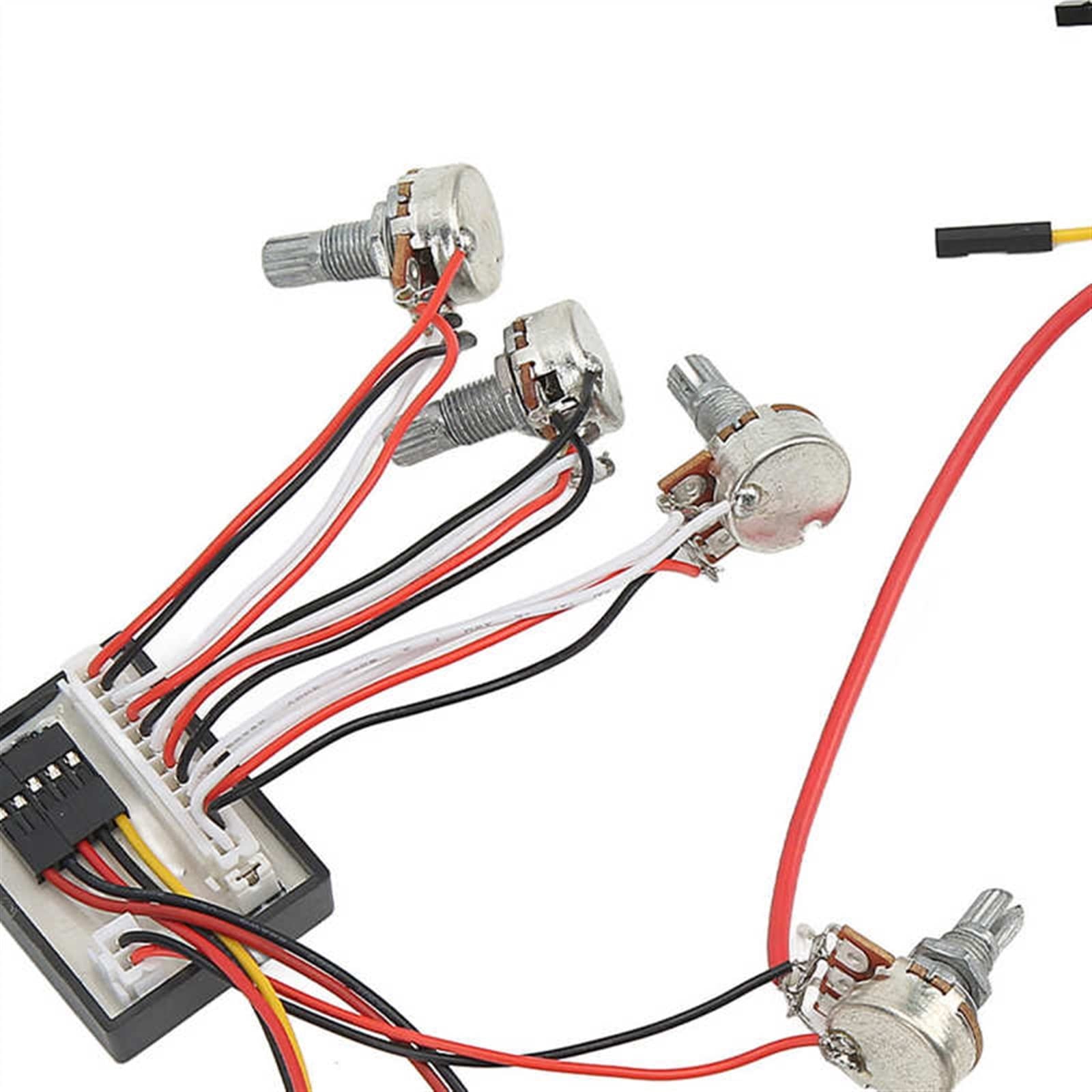 Juego de mazos de Cables de la Guitarra Kit De Cableado De Amplificador De 3 Vías Arnés De Cableado De Bajo De Guitarra Inteligente para Instrumentos Eléctricos