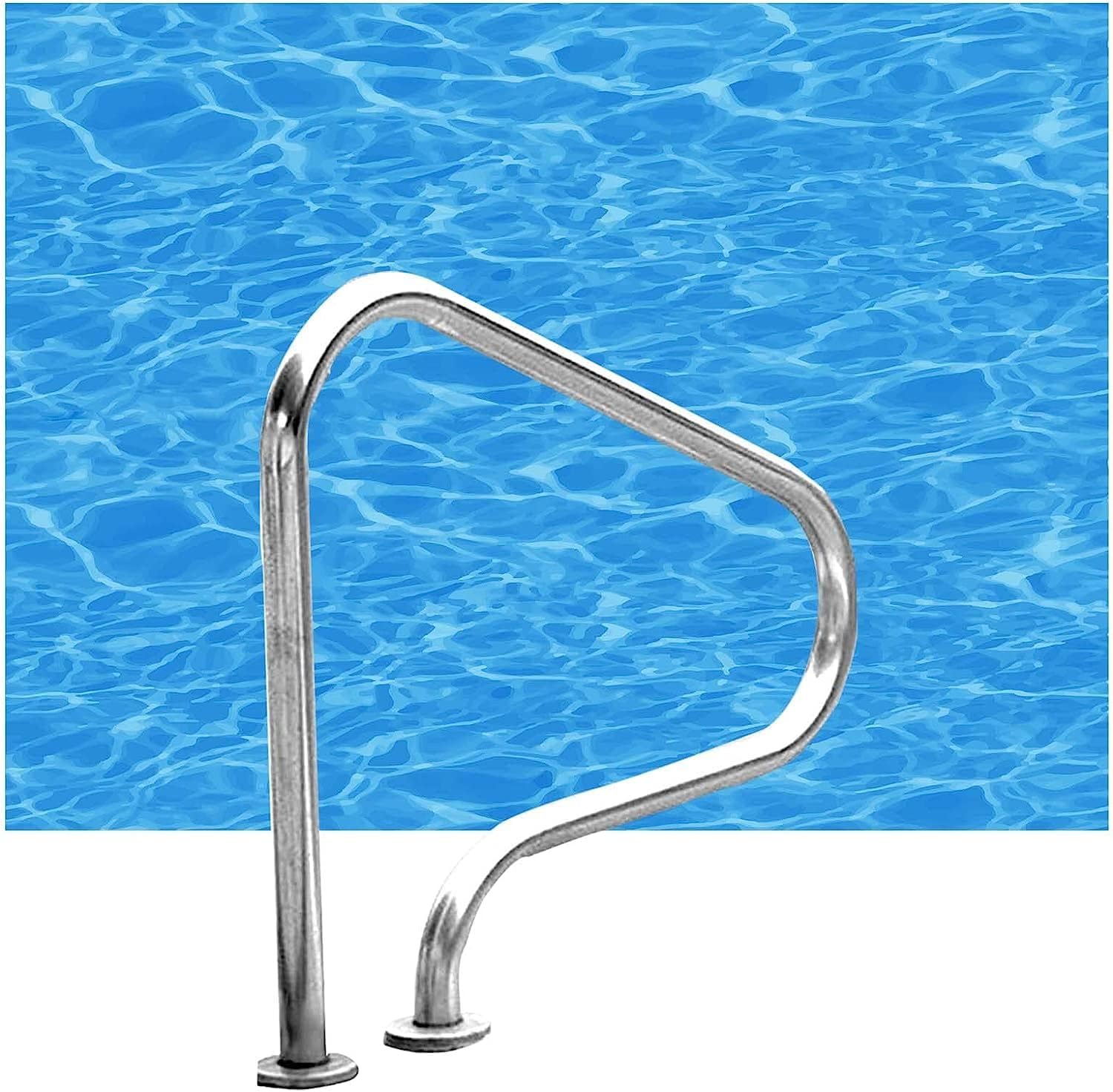 Pasamanos de piscina de acero inoxidable, barra de agarre premium con 1,5 mm de grosor para uso en interiores y exteriores