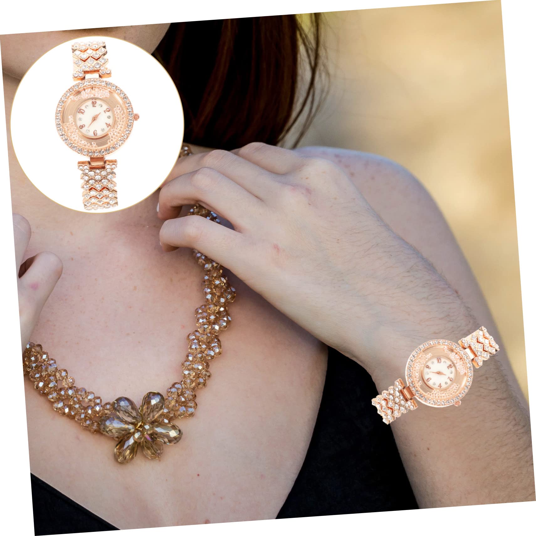 3stücke Elegante Damen Armbanduhr Mit Strasssteinen Verstellbares Metallarmband Stilvolle Uhr Für Jeden Anlass Perfektes Für Frauen Und Freundinnen