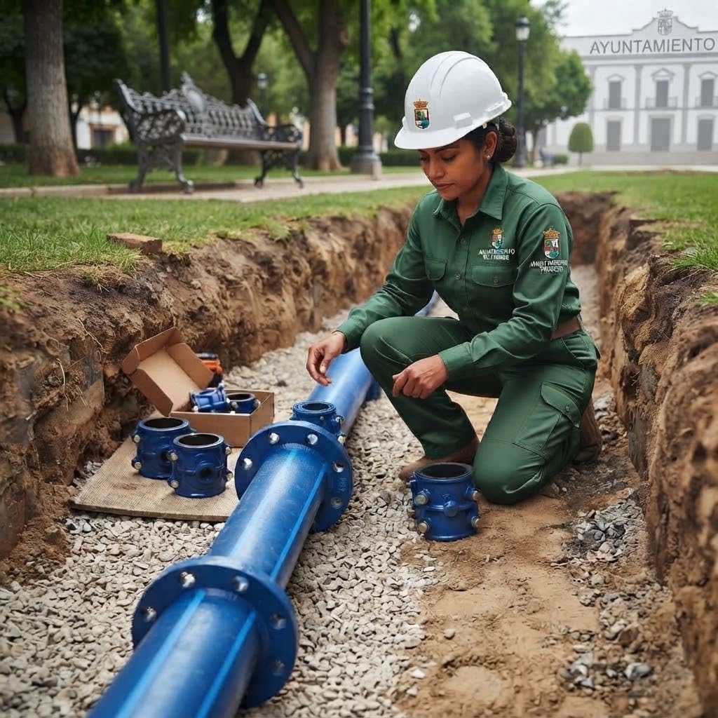 Kołnierz z żeliwa ciągliwego 160mm x 1" do rur z polietylenu i PVC | Zacisk obejściowy do rur | Żelazny kołnierz do instalacji wodnych i nawadniających