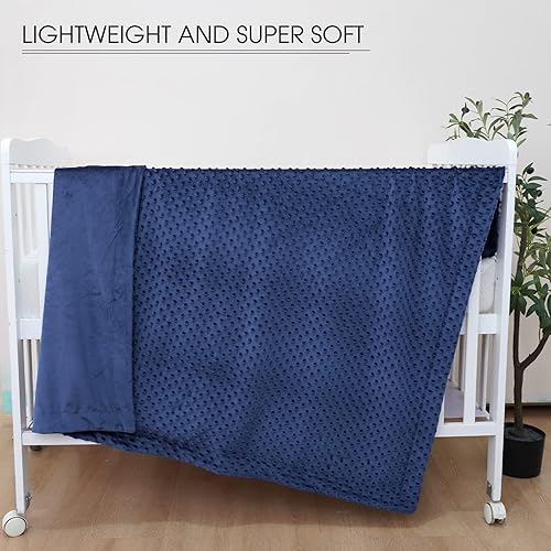 Miniatura 3 de david's kids Minky - Manta de bebé para niños y niñas, neutra, 40 x 50 pulgadas, suave y ligera, manta de bebé de microforro polar con doble capa,