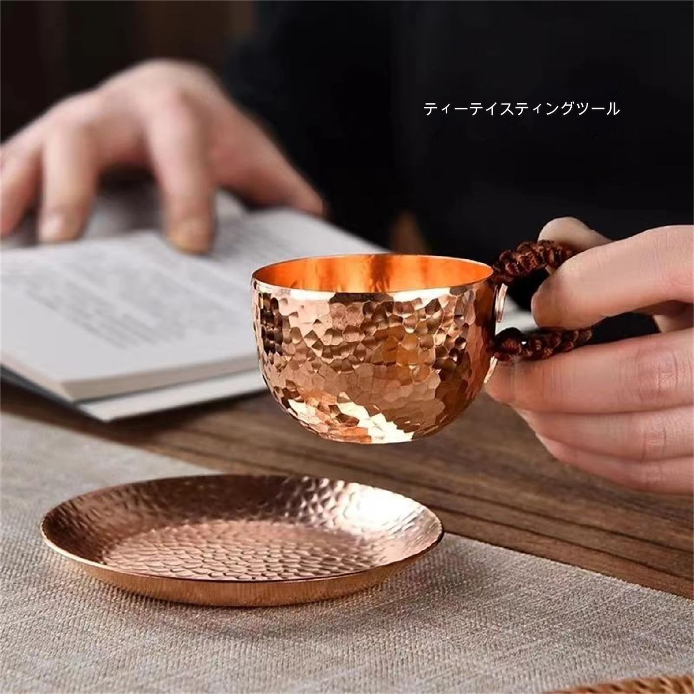 純銅カップ 700ml 大容量｜槌目マット 手作りレトロデザイン｜ビール