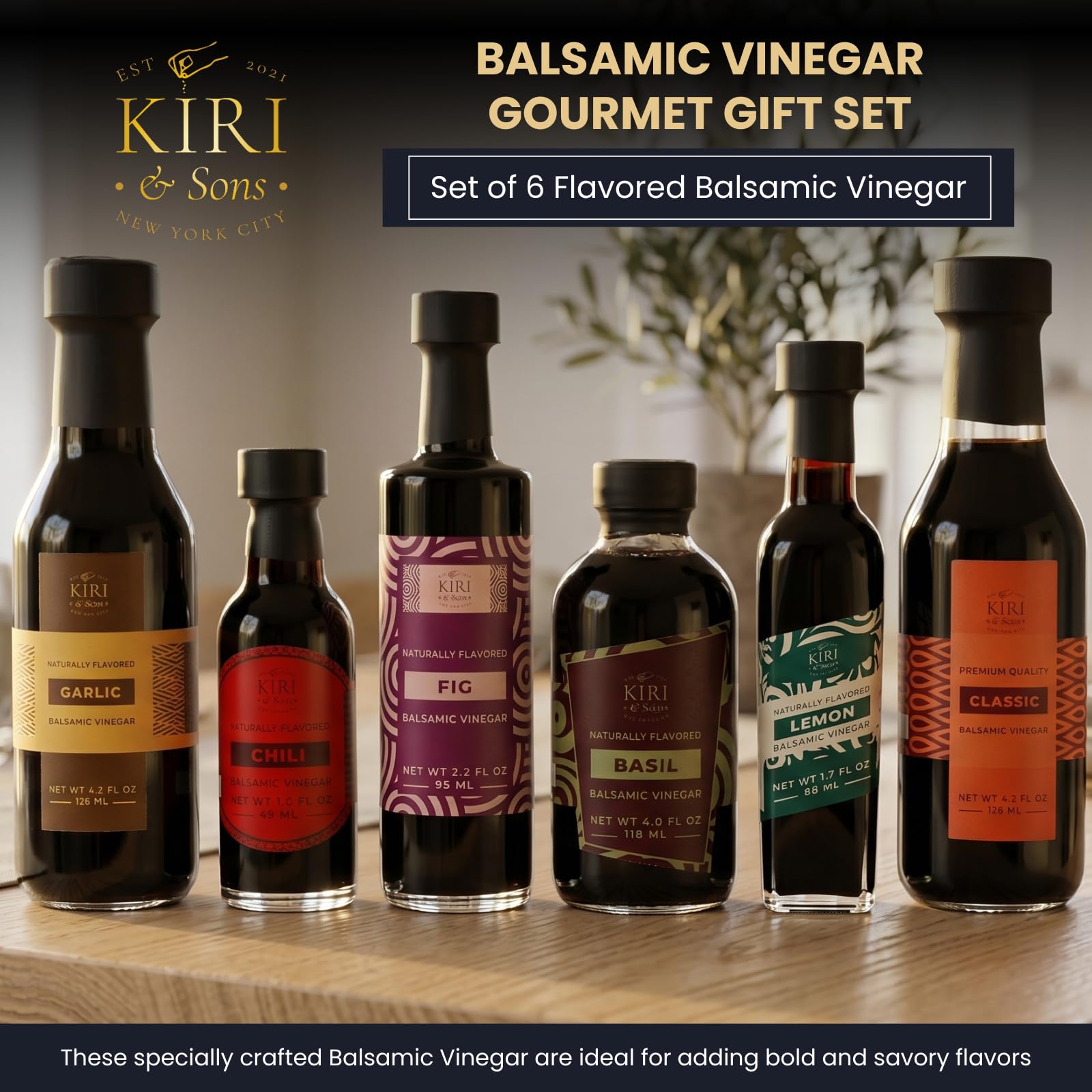Amazon.com : Kiri & Sons Balsamic Vinegar Gourmet Gift Set of 6