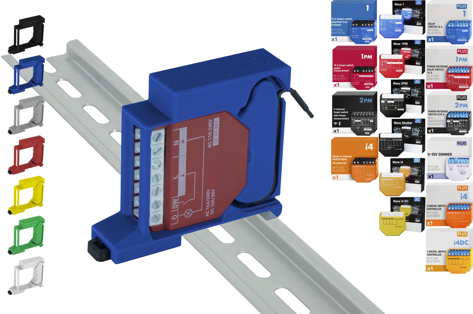 追加分◆ shelly Print Worth PWG3-Single 3D DIN Rail Holder for 32 Shellys: 1.1PM