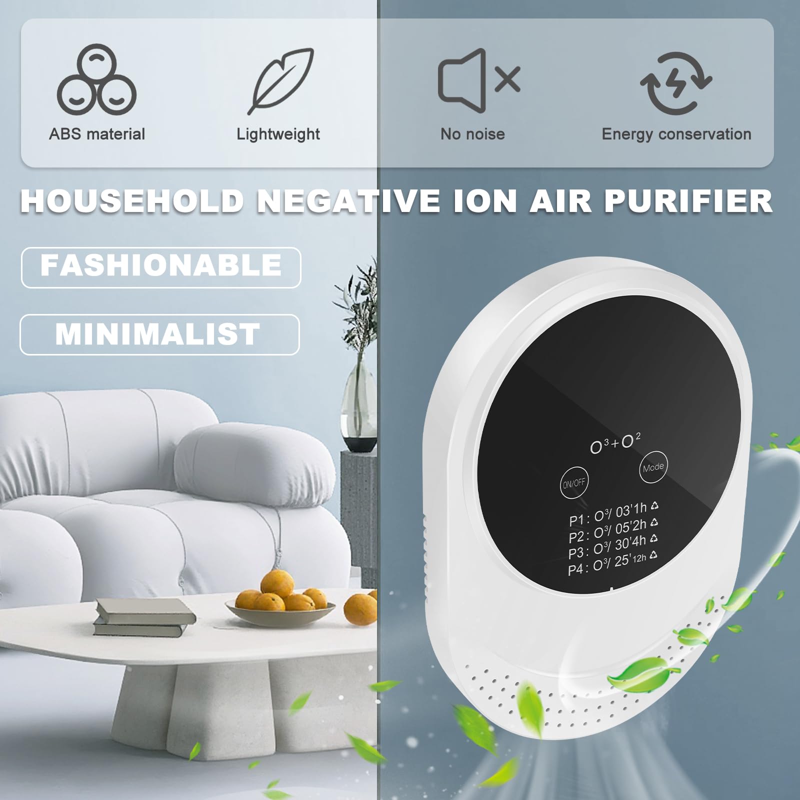 ZJRDYYK Ozone Odor Eliminator, Cat Litter Deodorizer Wall Plug In, Plug in Air Purifier for Home Pets, Dog Odor Eliminators, Air Purifier for Home Plug In