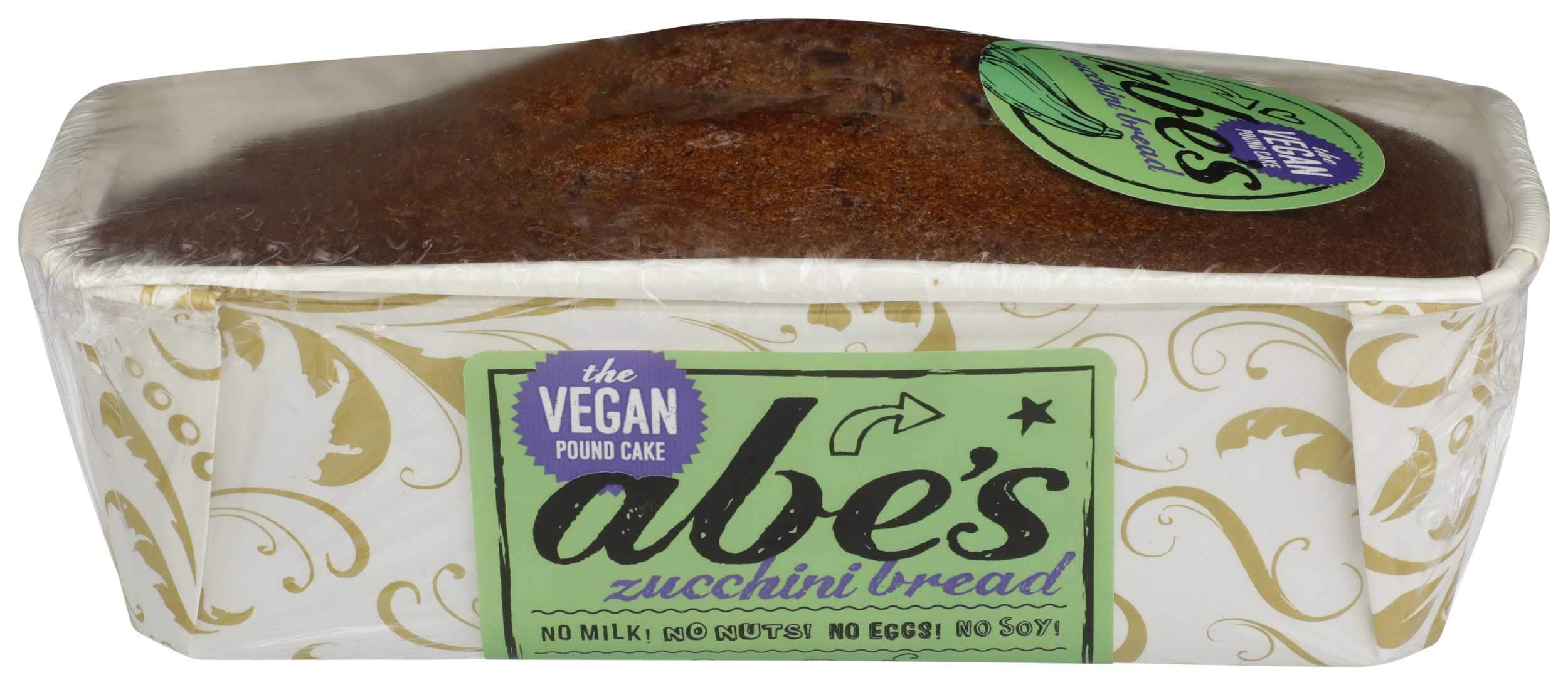 Abes Zucchini Bread Vegan Pound Cake, 14 Ounce -- 6 per case.