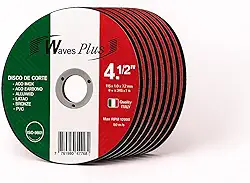 Kit com 10 Unidades - Disco de Corte Abrasivo Fino 4.1/2 x 1 x 7/8 para Esmerilhadeira