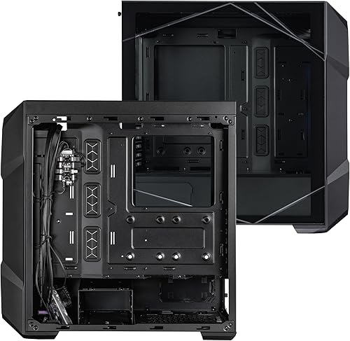 Vista 15 de Cooler Master TD500 Mesh V2 Airflow ATX Mid-Tower Case, malla poligonal, vidrio templado cristalino, panel superior extraíble, 3 ventiladores PWM