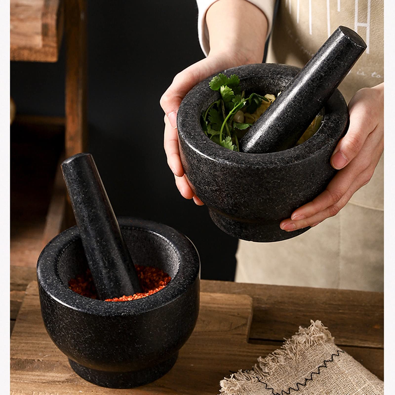 メノウ乳鉢 乳棒セット 購入 杵和臼 手動モルタルと乳棒セット-めのう