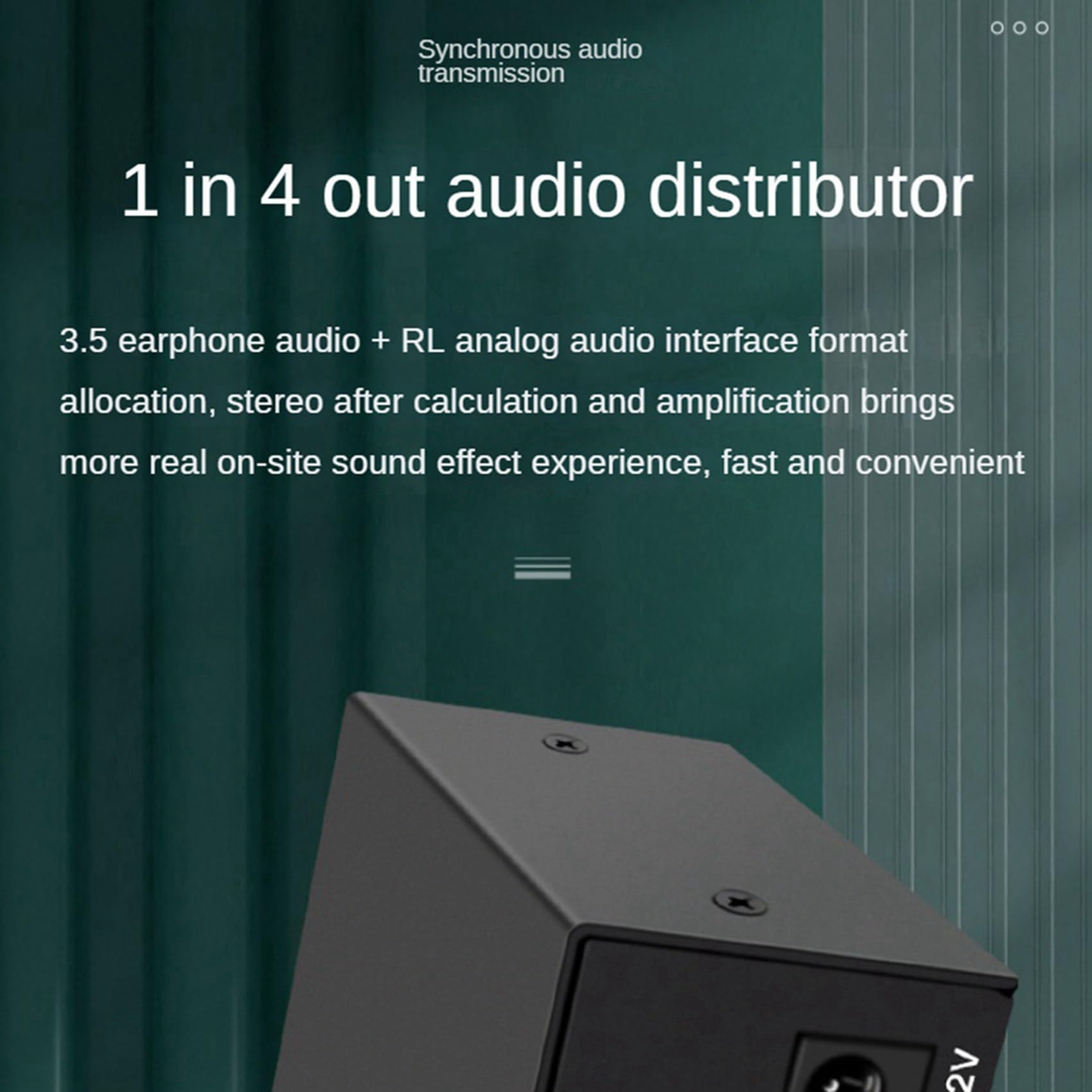 2X Divisor de Audio 1 Entrada 4 Salidas L/R Aux Divisor de Audio EstéReo 1X4 Distribuidor de Audio para PC DVD Altavoz Splitte, Enchufe de la UE
