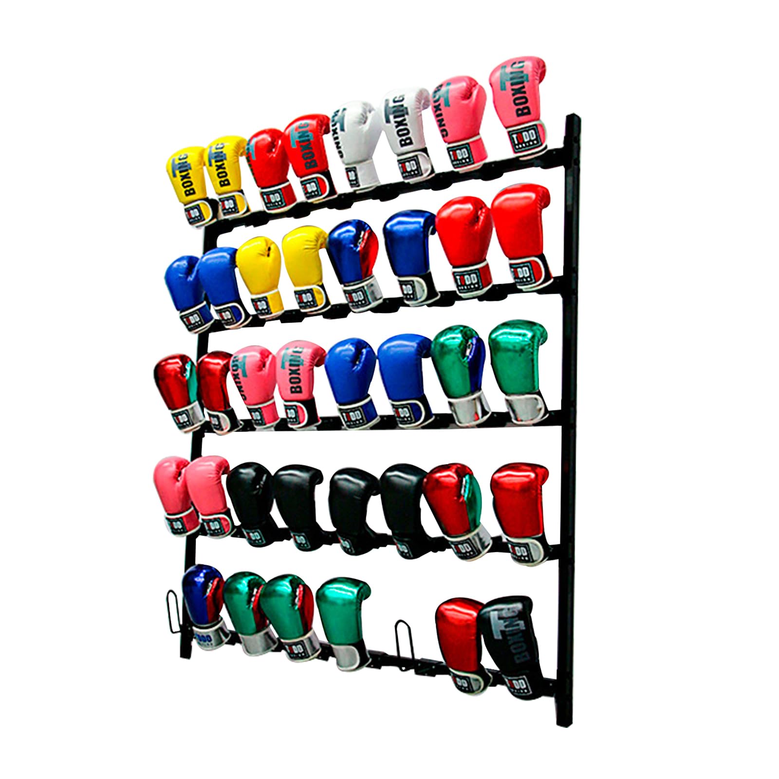 Boxing Glove Storage Showshelves Rack Wall Mount Dryer Holds 20 Pairs, Boxing Glove Storage Garage, Hang Up Boxing Gloves to Dry Out