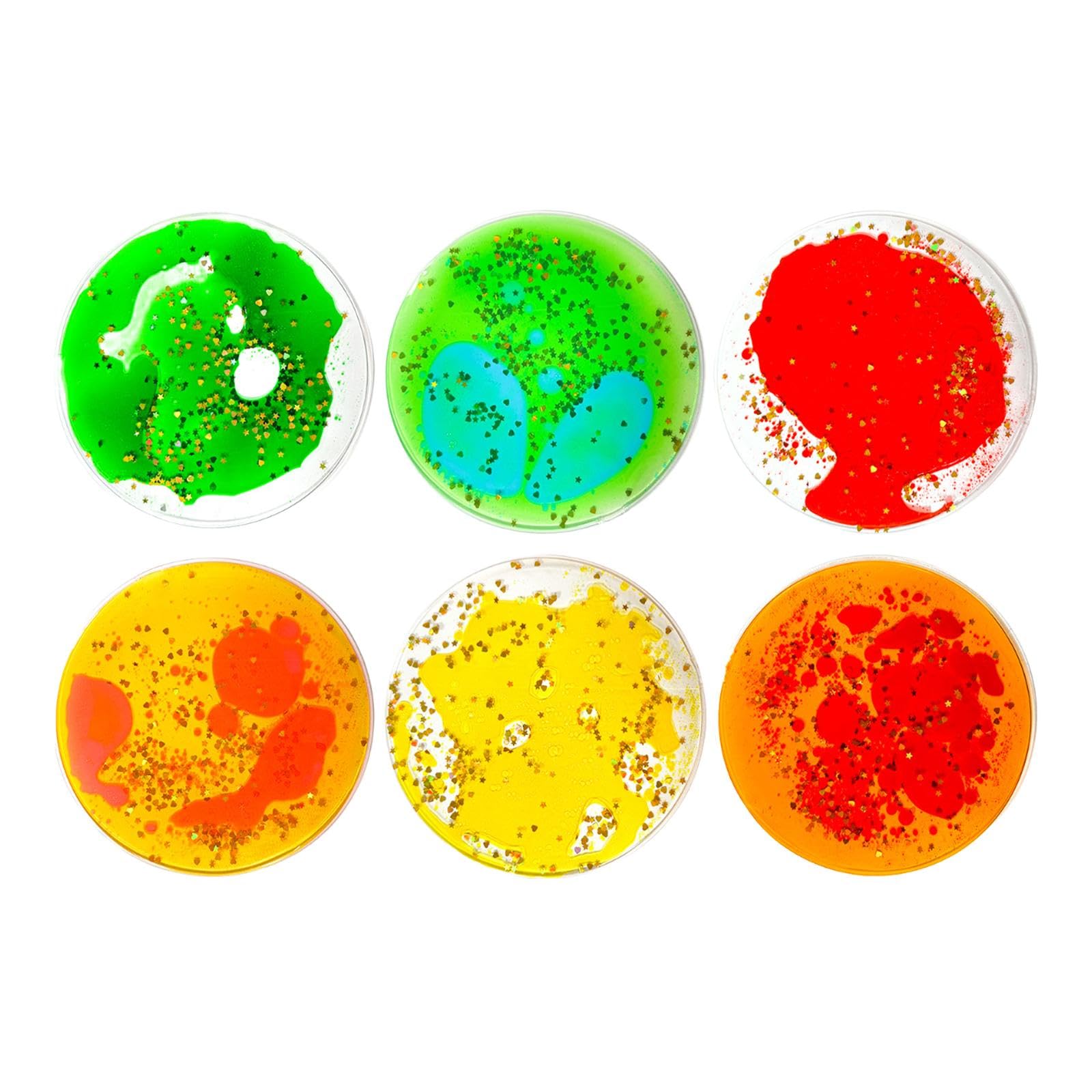 6 Pezzi Giocattolo Sensoriale in Gel Morbido Liquido, Giocattolo di Movimento Liquido, Regalo Giocattolo, Giocattolo Sensoriale per Bambini, Cerchio