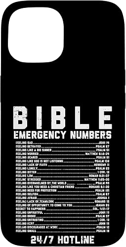 Miniatura 10 de iPhone 12 Mini Biblia Números de Emergencia Verso Dios Jesús Fe Cristiano Regalo