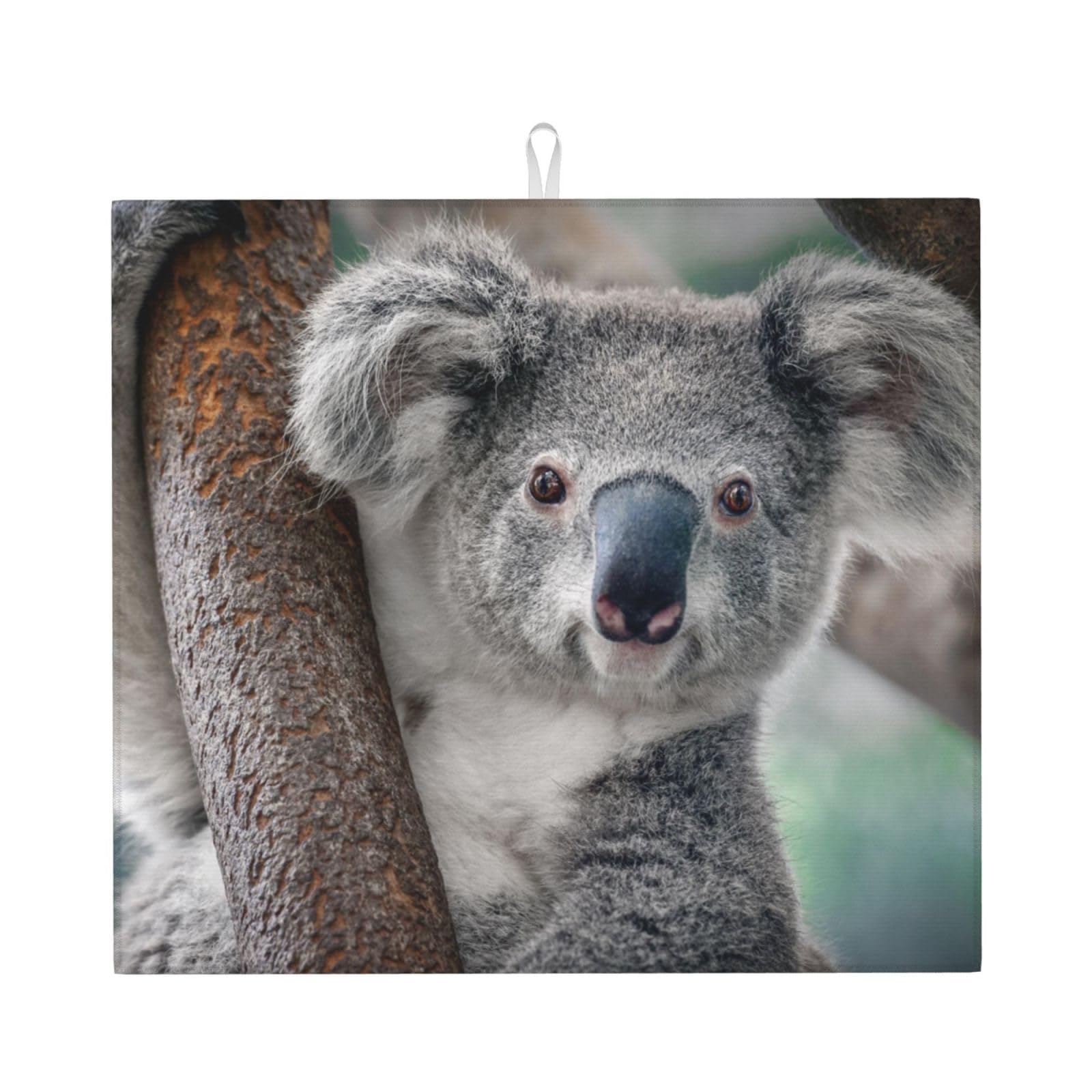 TINAIWANLaid-Back Koala, Dish Drying Mats, Absorbent Dish Drainer Mat Counter Sink Mat Drying Pad 41 x 46 cm