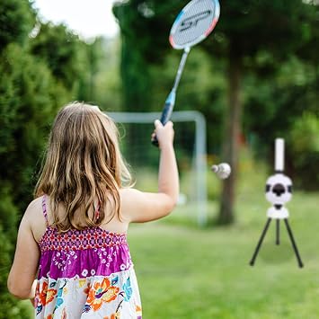 Shuttlecock Emission Badminton Training Machine - Automatic Shutter, For Home Beginners Coach AID Self-Tribe Trainer - Boys And Girls