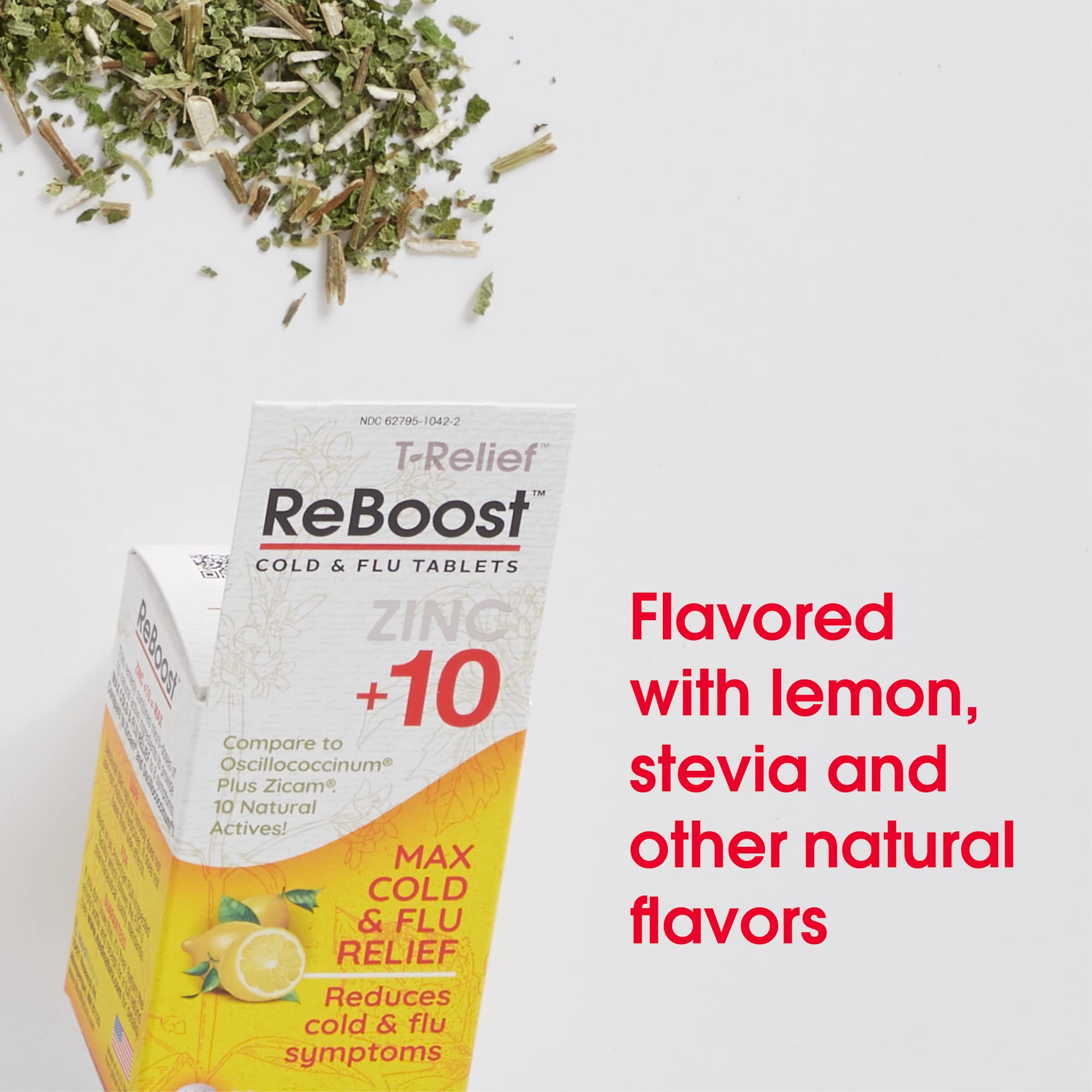 MediNatura ReBoost Zinc +10 MAX Cold & Flu Symptom Relief 60 Tabs