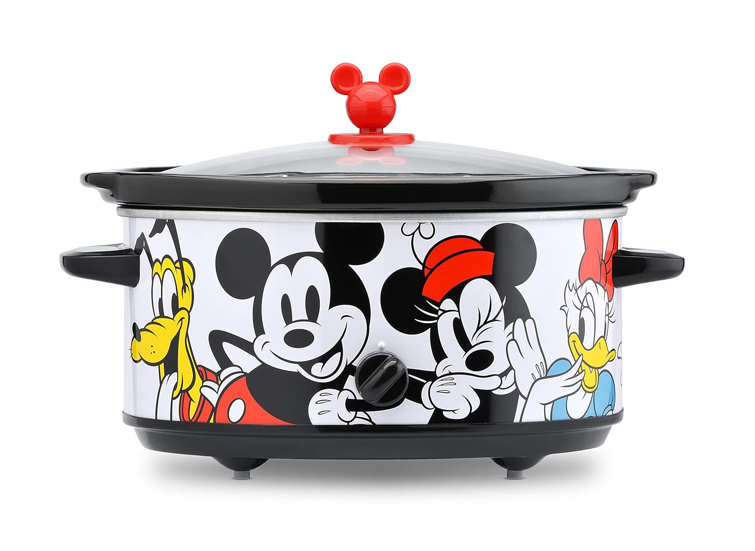 Disney Mickey Friends 5-Quart Slow Cooker - Food Dip Warmer for Parties - Electric Slow Cooker with Tempered