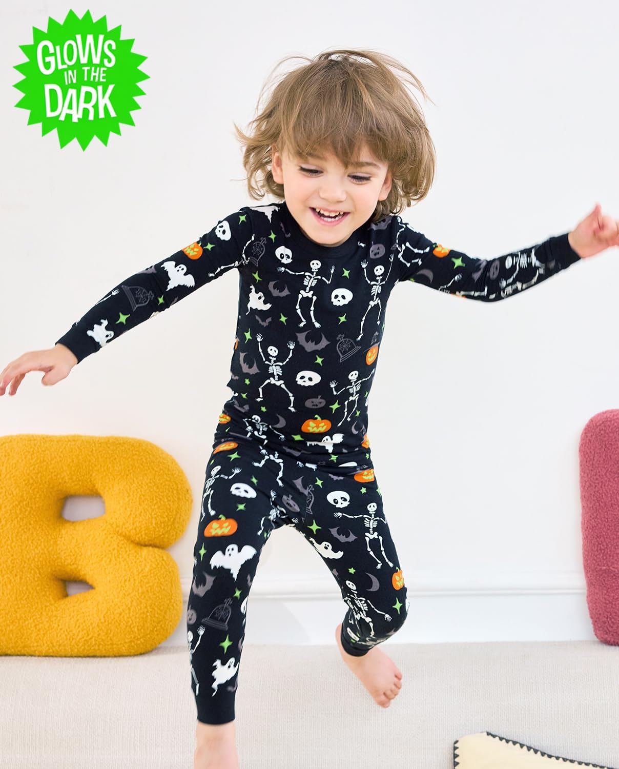 babee Reshinee Bamboo Viscose Toddler Kids Pajamas Set, Long Sleeve Boys