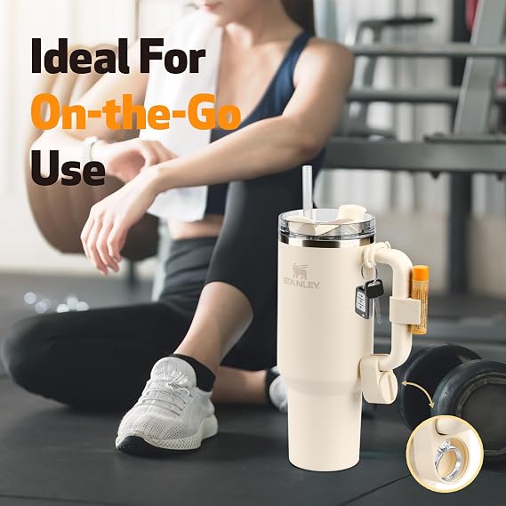 Set of 3 Pcs Accessories for 40oz Tumbler or other brands 40 OZ Tumblers (Cream)