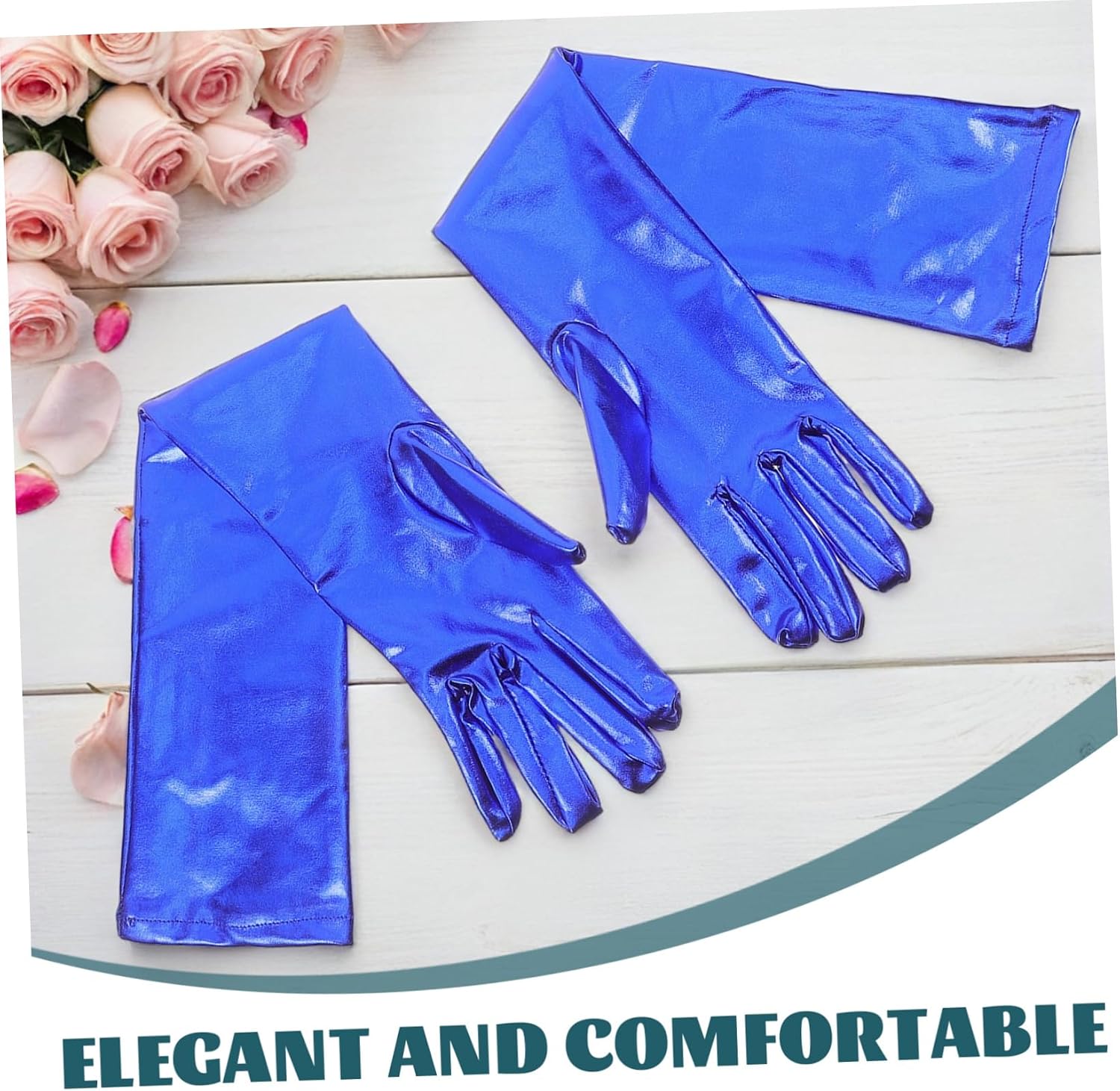 1pair Elegant Elbow Stretchy Gloves for Women Glossy Satin Evening Gloves for Weddings Banquets and Parties Comfortable Fit for Outfit