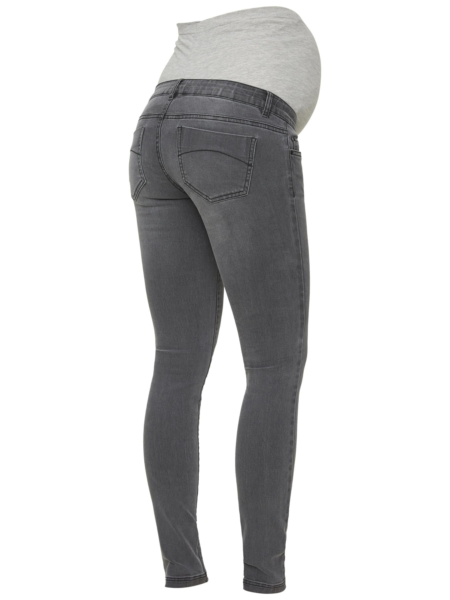 MAMALICIOUS Mllola Slim Grey Jeans A. Noos - Pantalones Mujer