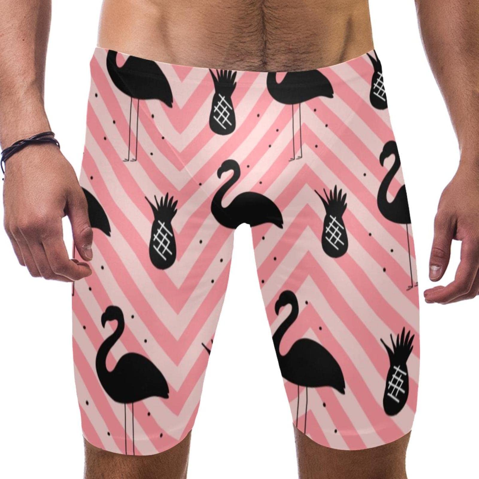 Jammers de natación para hombre traje de baño largo rosa multicolor M 7