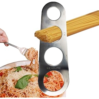 ZoeTekway Stainless Steel Spaghetti Measuring Tool with 4 Measuring Holes for Family Kitchens Tools Restaurants