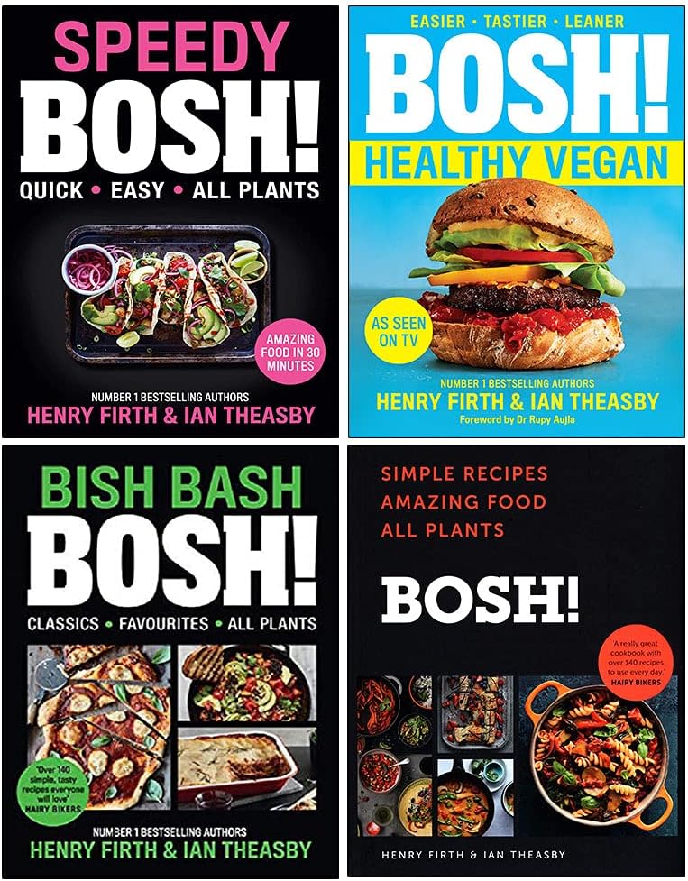 Henry Firth & Ian Theasby 4 Books Collection Set (Speedy BOSH!, BOSH!: Simple recipes, BISH BASH BOSH! & BOSH! Healthy Vegan)