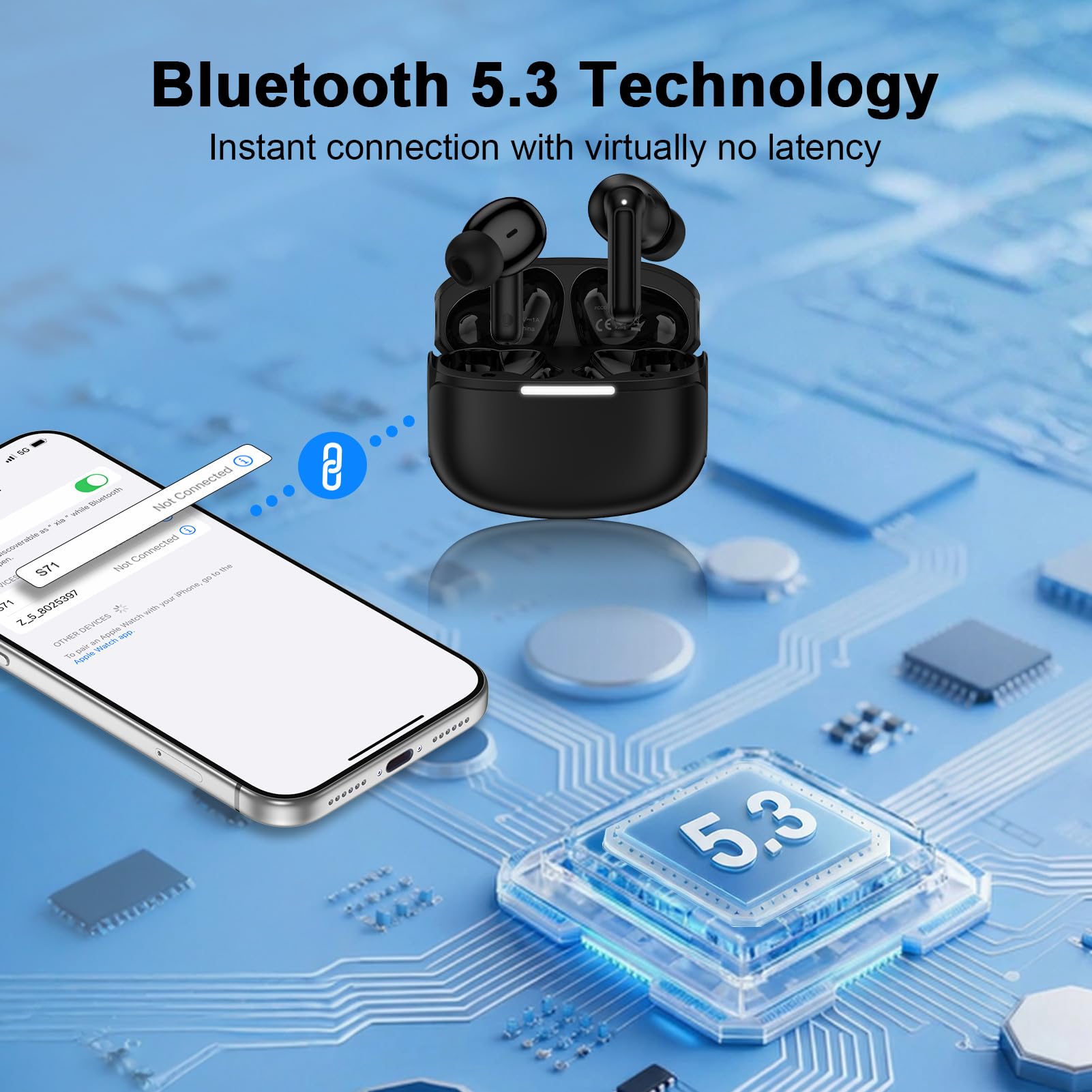 Écouteurs pour Samsung Galaxy S26 Ultra/S25 Plus/S24 FE/S23 Ultra/S22/S21/Z Flip 7/Fold7, casque Bluetooth sans fil avec écouteurs étanches IPX7 pour Audífonos Samsung Antibruit