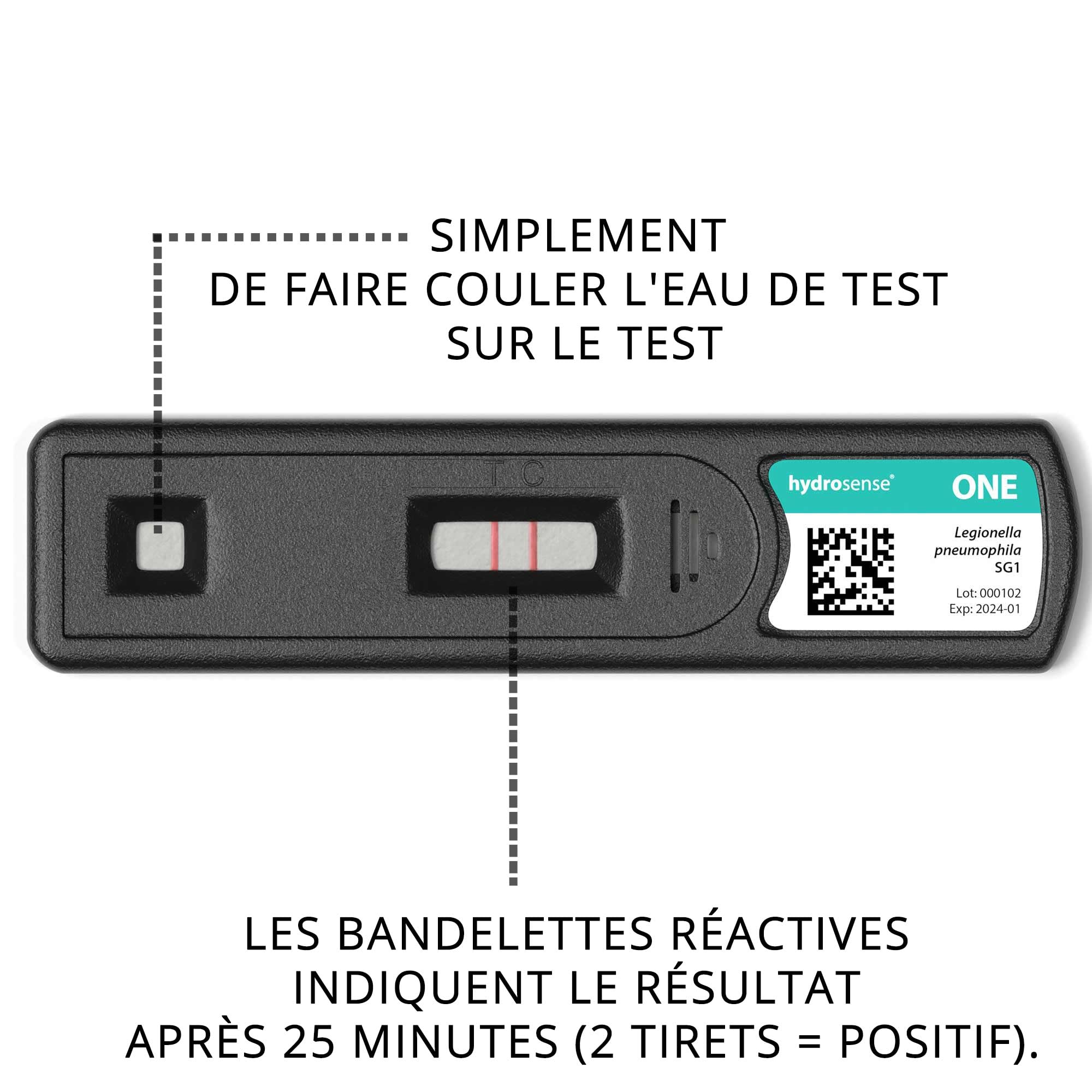 Test rapide de légionella sans laboratoire, test d'eau avec résultat instantané sur site, très sensible, fiable
