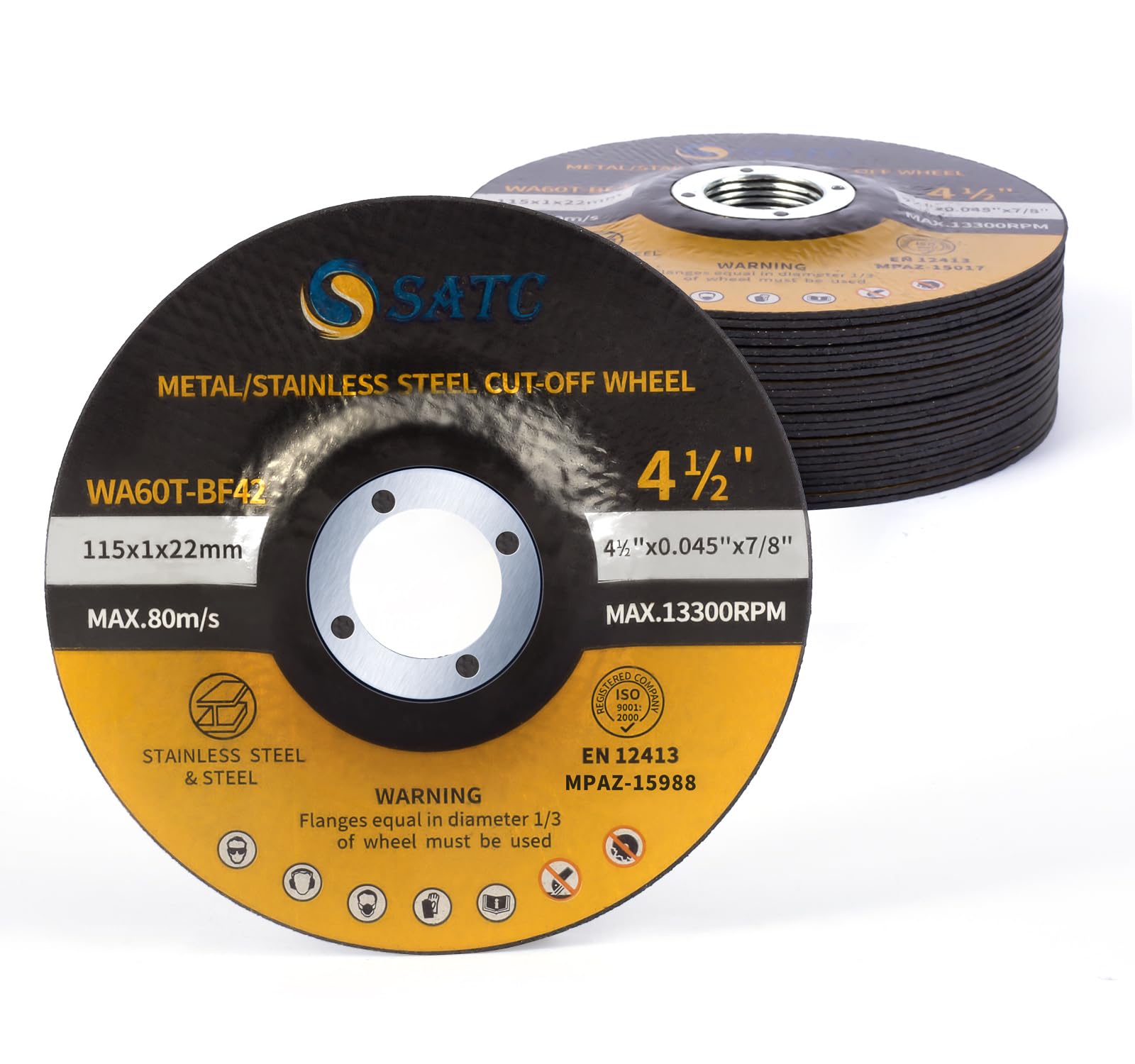 S SATC Cut-Off Wheels - 50 Pack for Metal & Stainless Steel -11