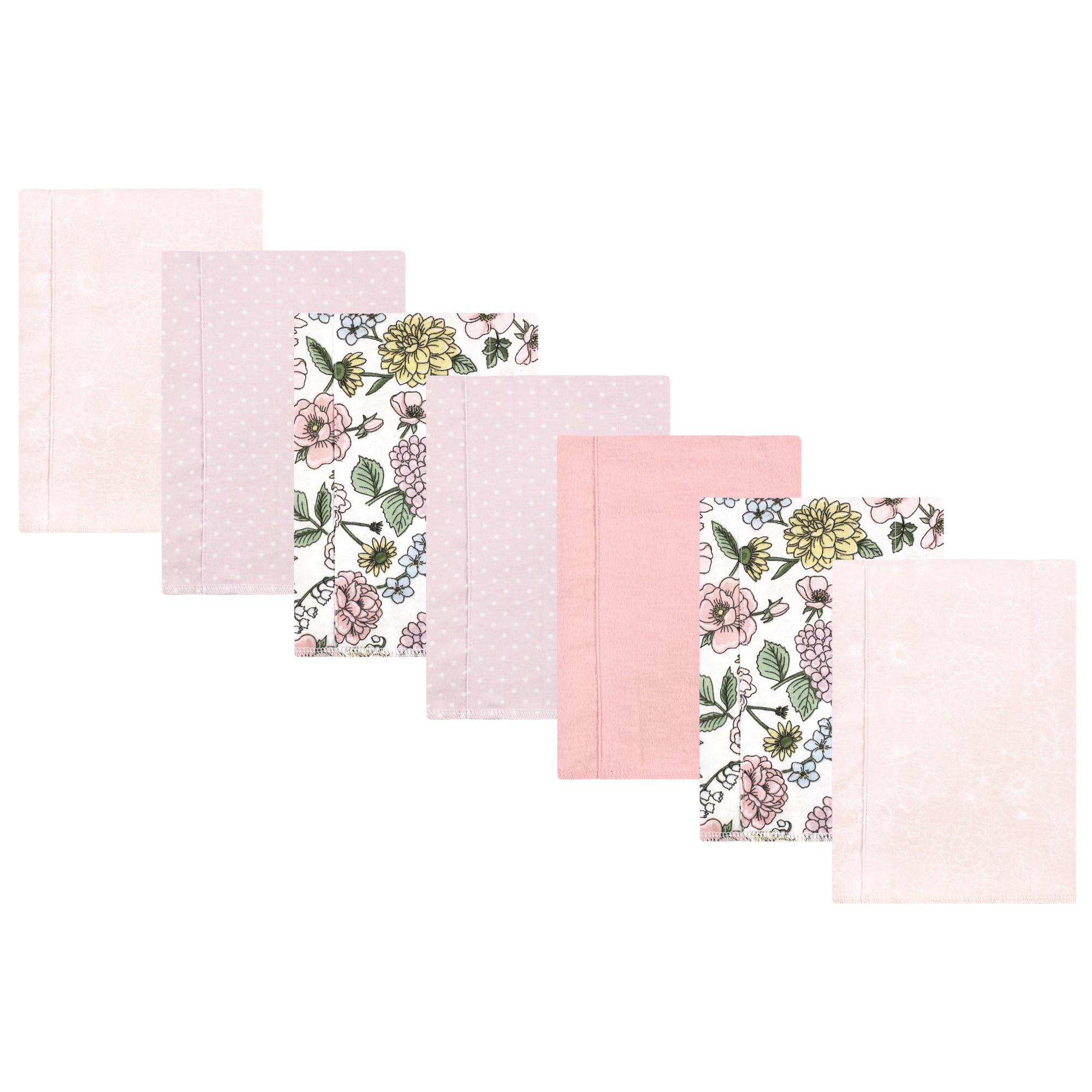 Luvable Friends Hudson Baby Flannel Burp Cloths 7pk, Vintage Floral