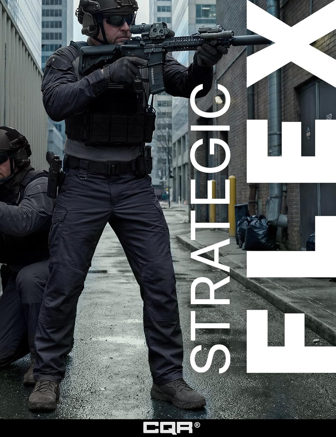 CQR Men's Flex Ripstop Tactical Pants, Water Resistant Stretch Cargo Pants, Lightweight EDC Hiking Work Pants - Image 4