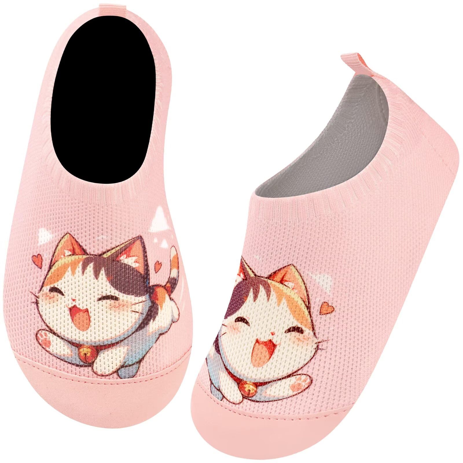 Kyopp Hausschuhe Kinder Junge Mädchen Atmungsaktive Rutschfest Barfussschuhe Turnschläppchen Weich Lauflernschuhe Kleinkinder Slippers