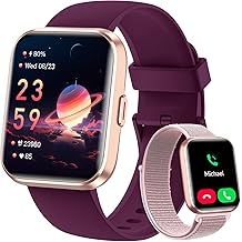 Gydom Smart Watches for Women for Android & iPhone, Alexa Built-in, 1.8" Touch Screen Smartwatch with Heart Rate/SpO2/Sleep/Stress Monitor, IP68 Waterproof Fitness Tracker, 101+ Sports Modes, 2 Bands