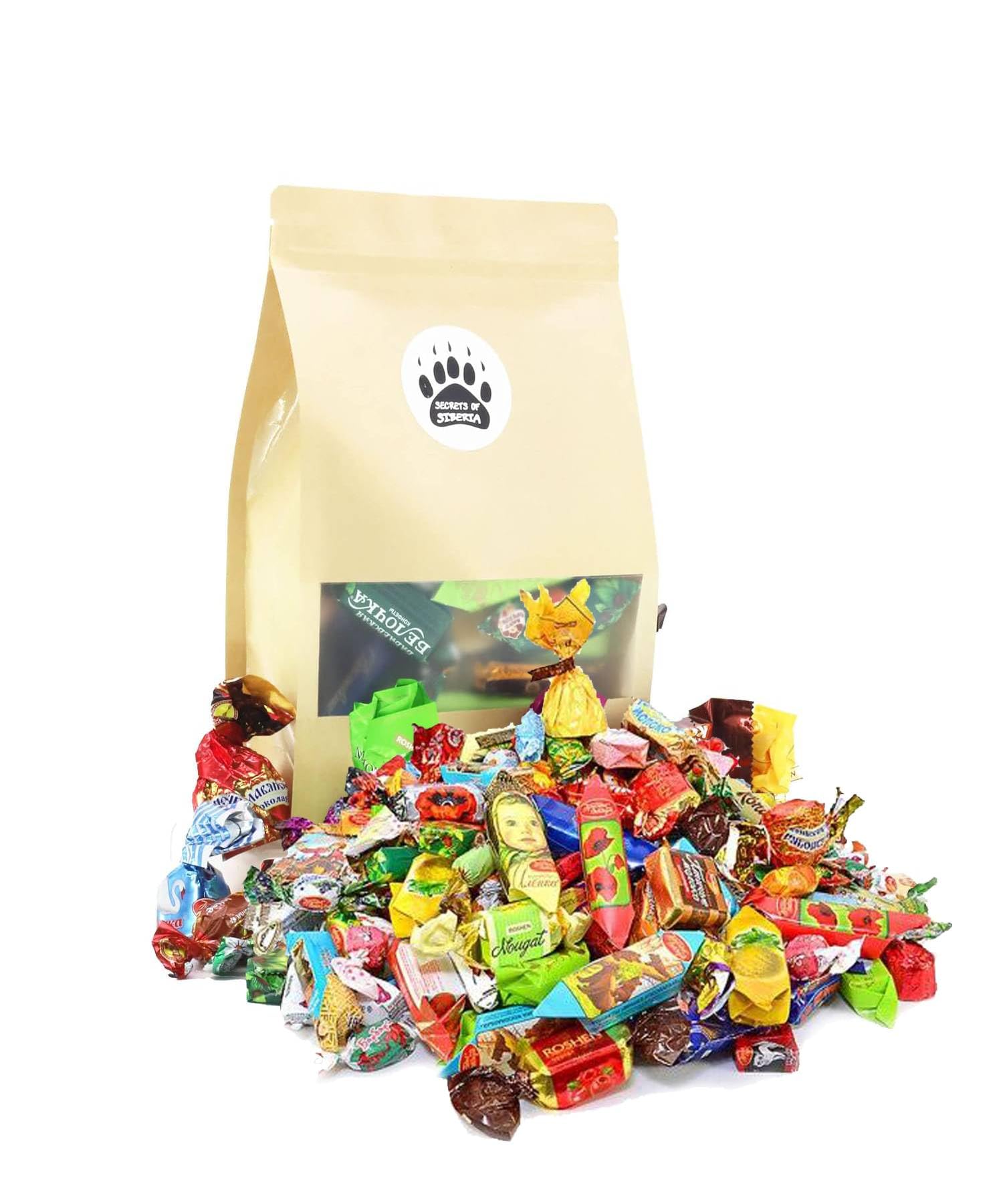 SECRETS OF SIBERIA Exclusive Sweet Gourmet Russian and Ukrainian Chocolate Candy Mix Assortment, 1 lb / 0.45 kg
