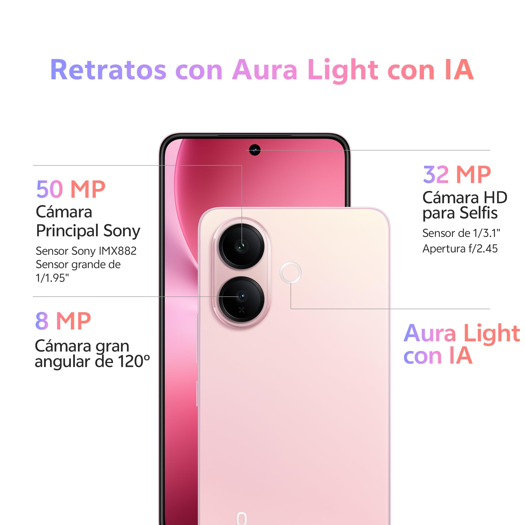 vivo V60 Lite Móvil 5G, 12+12GB RAM extendida 512GB ROM, Dimensity 7360-Turbo, Cámara 50MP, Vídeo 4K, Pantalla 6,7’’ 120 Hz AMOLED, Batería 6500 mAh, Carga rápida 90W, telefono móvil con IA, Black