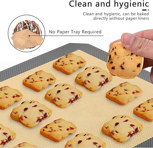 Miniatura 4 de 2 alfombrillas de silicona para hornear alimentos, alfombrilla de silicona segura para hornear, alfombrilla antiadherente para hornear pan, bandeja