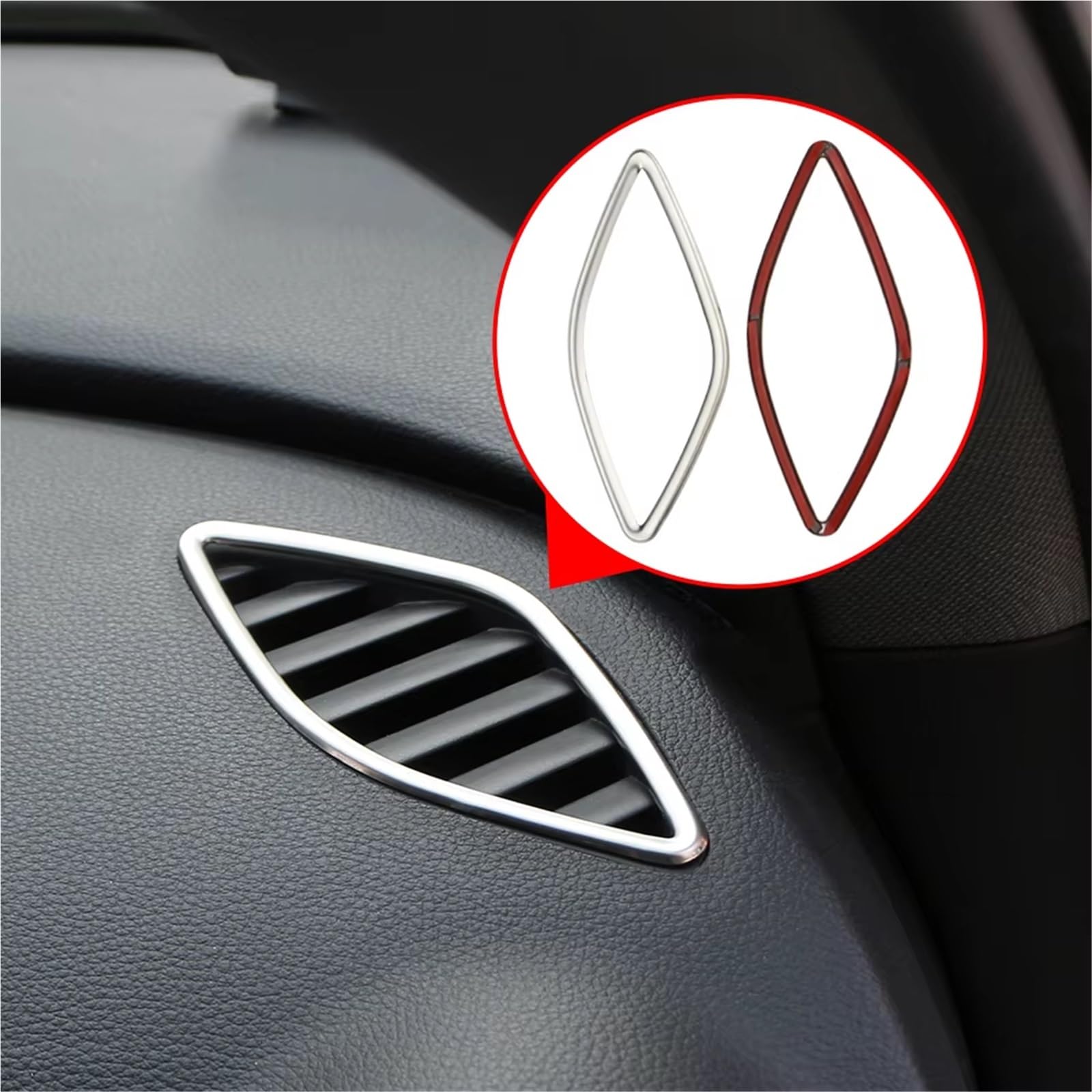 Compatible Con A3 8V 2013 20142015 2016 2017 2018 2019 LHD Cubierta De Salida De CA Frontal Etiqueta Interior De Ventilación De Aire Acondicionado