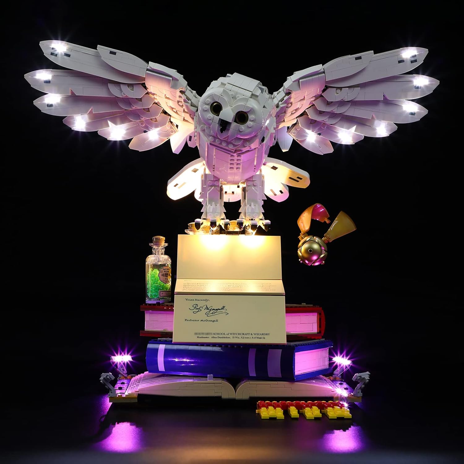 LIGHTAILING Led Lighting Kit for Lego- 76391 Hogwarts Icons - Collectors' Edition Building Blocks Model:Remote-Control Version - LED Light Set Compatible with Lego Model(Not Include Lego Model)