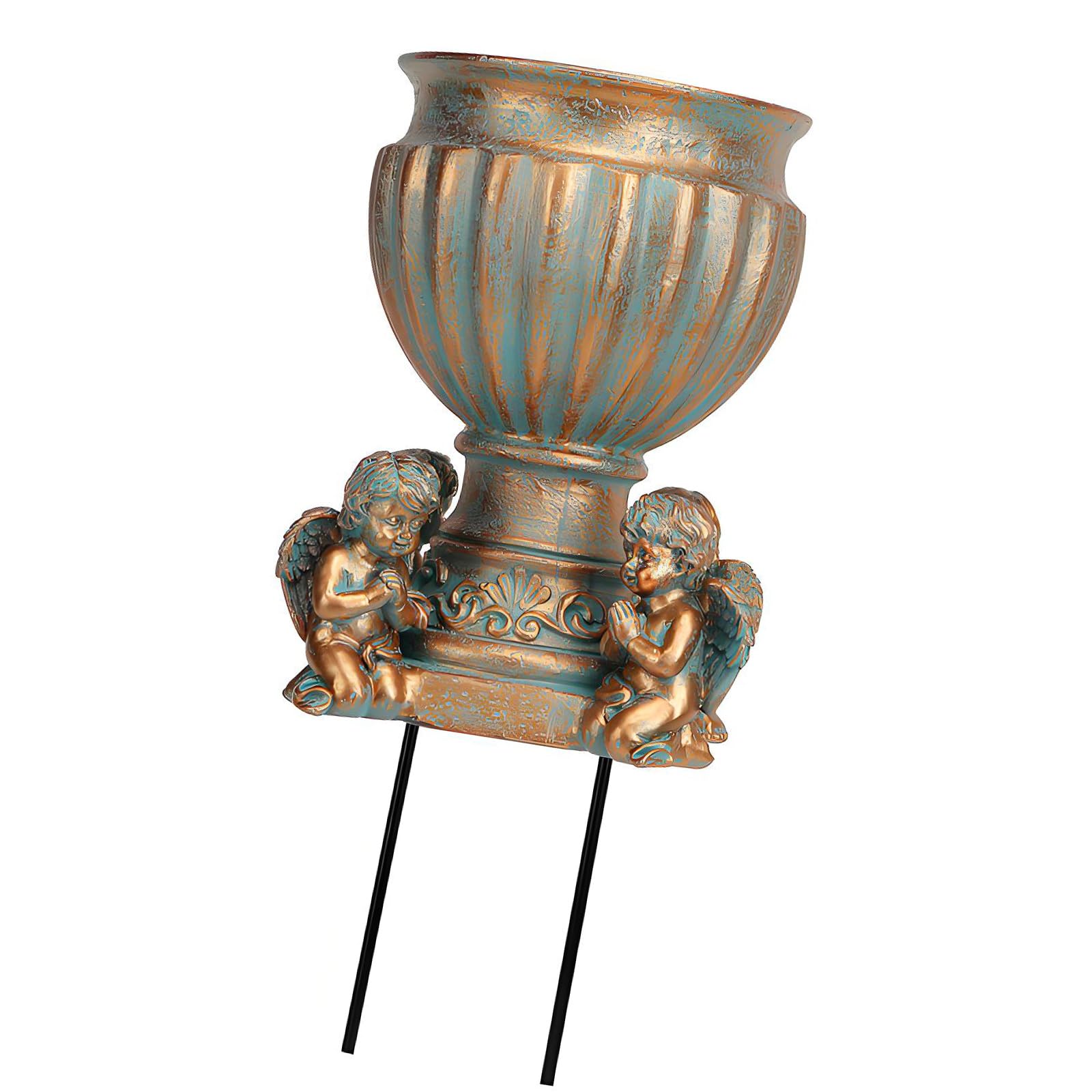 Piceioep Decorative Resin Flowerpot for Patio Garden Entrance Flower Arrangement and Decoration Artistic Plant Holder