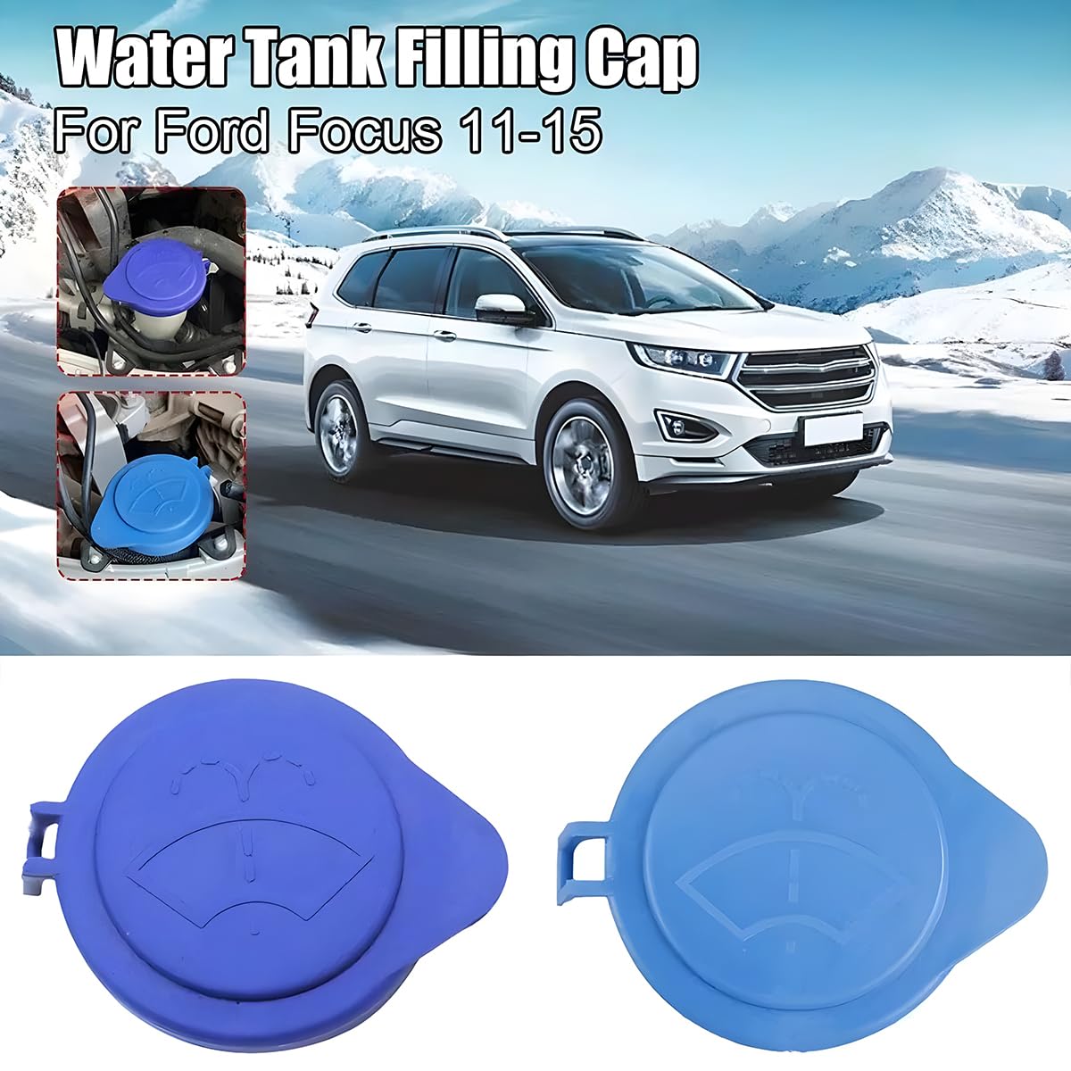 2 Pezzi Tappo Universale Tergicristallo, Auto Coperchio Del Tappo Bottiglia Della Rondella De, Accessori Del Tappi Bottiglia Dei Tergicristalli Dell'automobile Varie Automobili(Morbido)