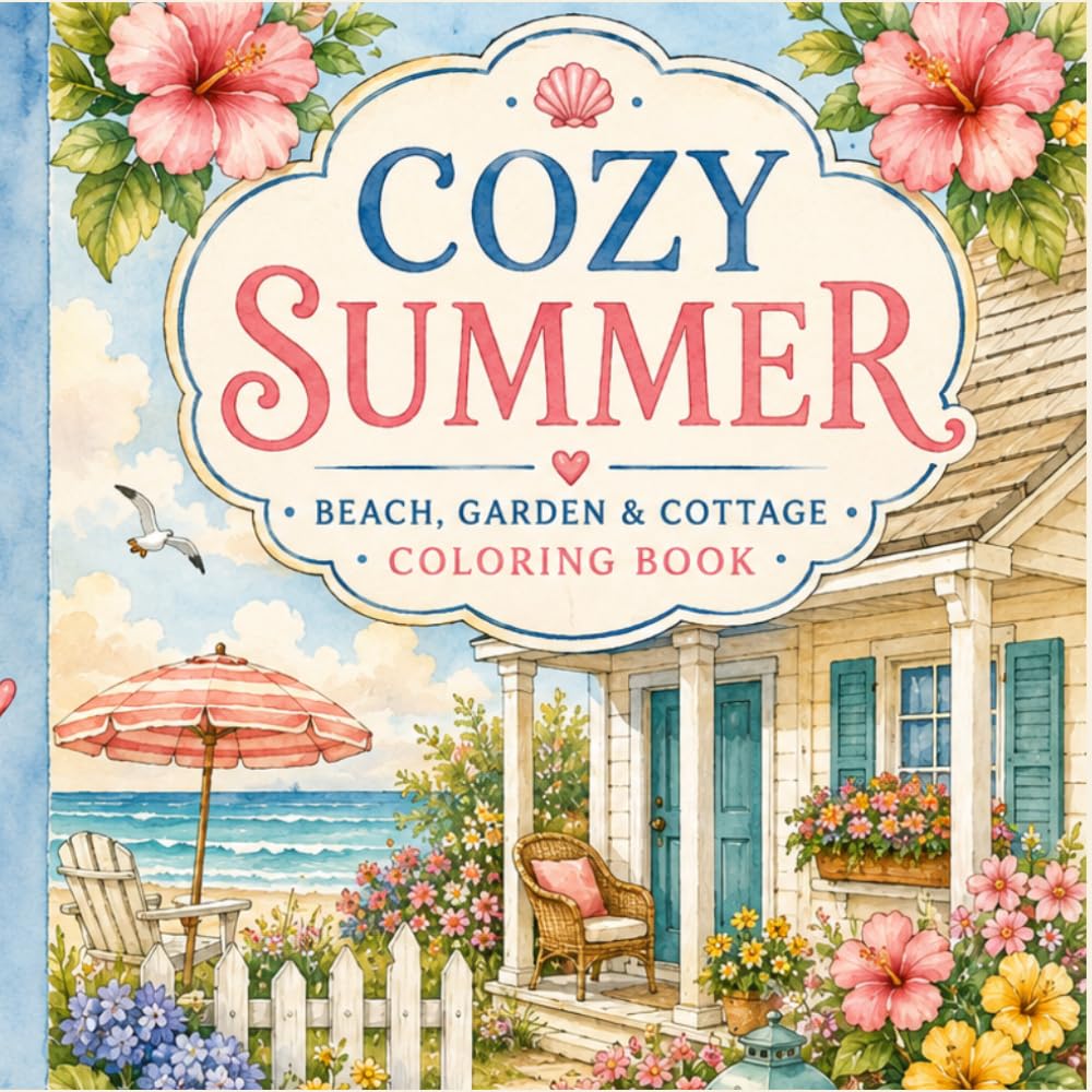 Cozy Summer Days: Coloring Book