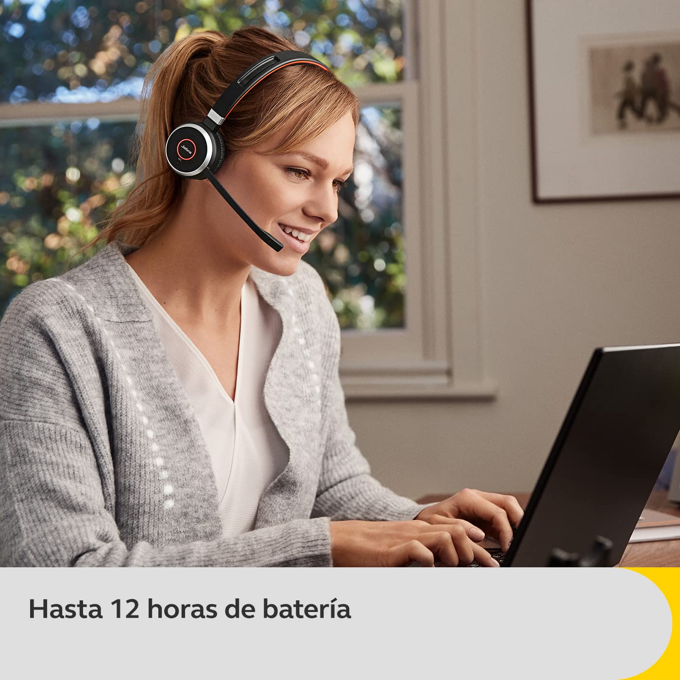 Jabra Evolve 65 SE Auriculares Inalámbricos Estéreo Bluetooth - Micrófono con Cancelación de Ruido, Batería de Larga Duración y Doble Conectividad - Certificado por MS Teams - Negro