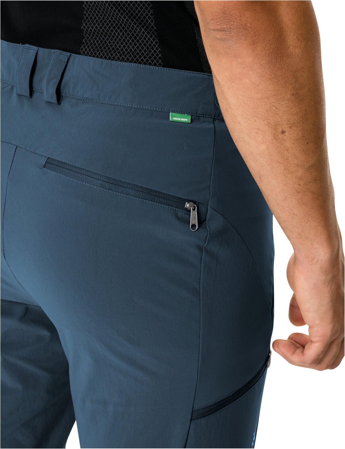 VAUDE Wanderhose Herren Farley Stretch T-Zip Pants III - Wasserabweisende Herren Wanderhose Zip Off, atmungsaktive Trekkinghose mit Hosenbund - Dark sea, 54-Long