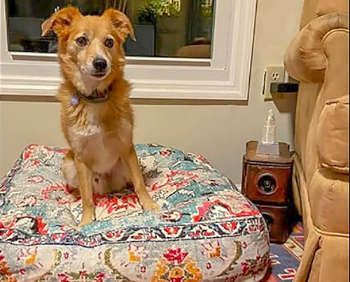 Miniatura 3 de Funda de cojín cuadrada grande para piso, meditación, funda de cojín cuadrada bohemia para decoración de habitación, puf marroquí para sala de