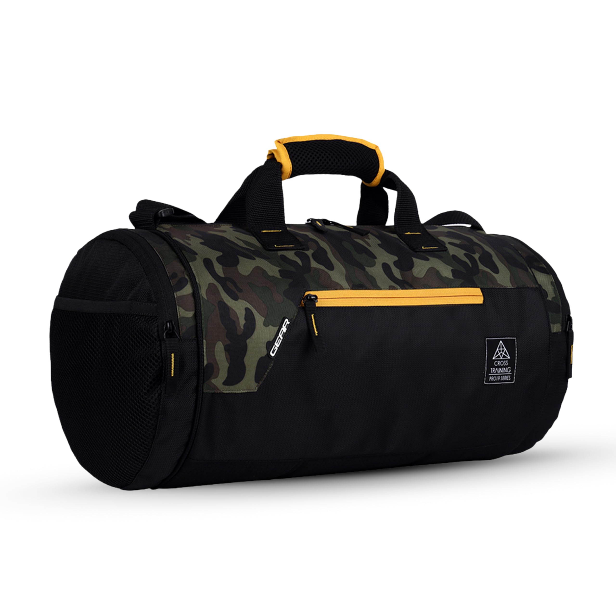 Cross Training 9"/29L Large Water Resistant Duffle Bag | Travel Bag | Gym Bag for Men & Women (Khaki Camo)