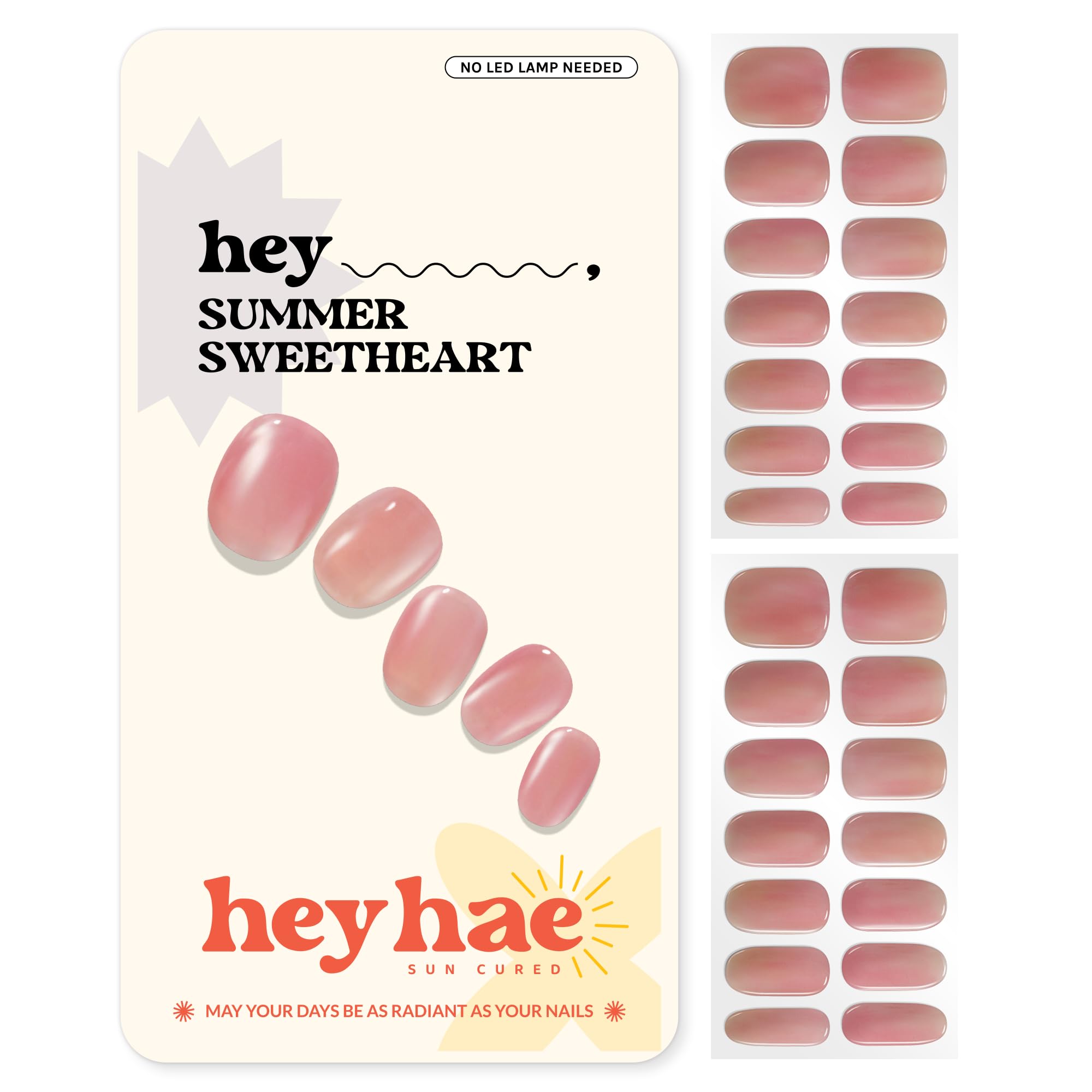 Heyhae Semi Cured Gel Nail Strips - Hey, Summer Sweetheart