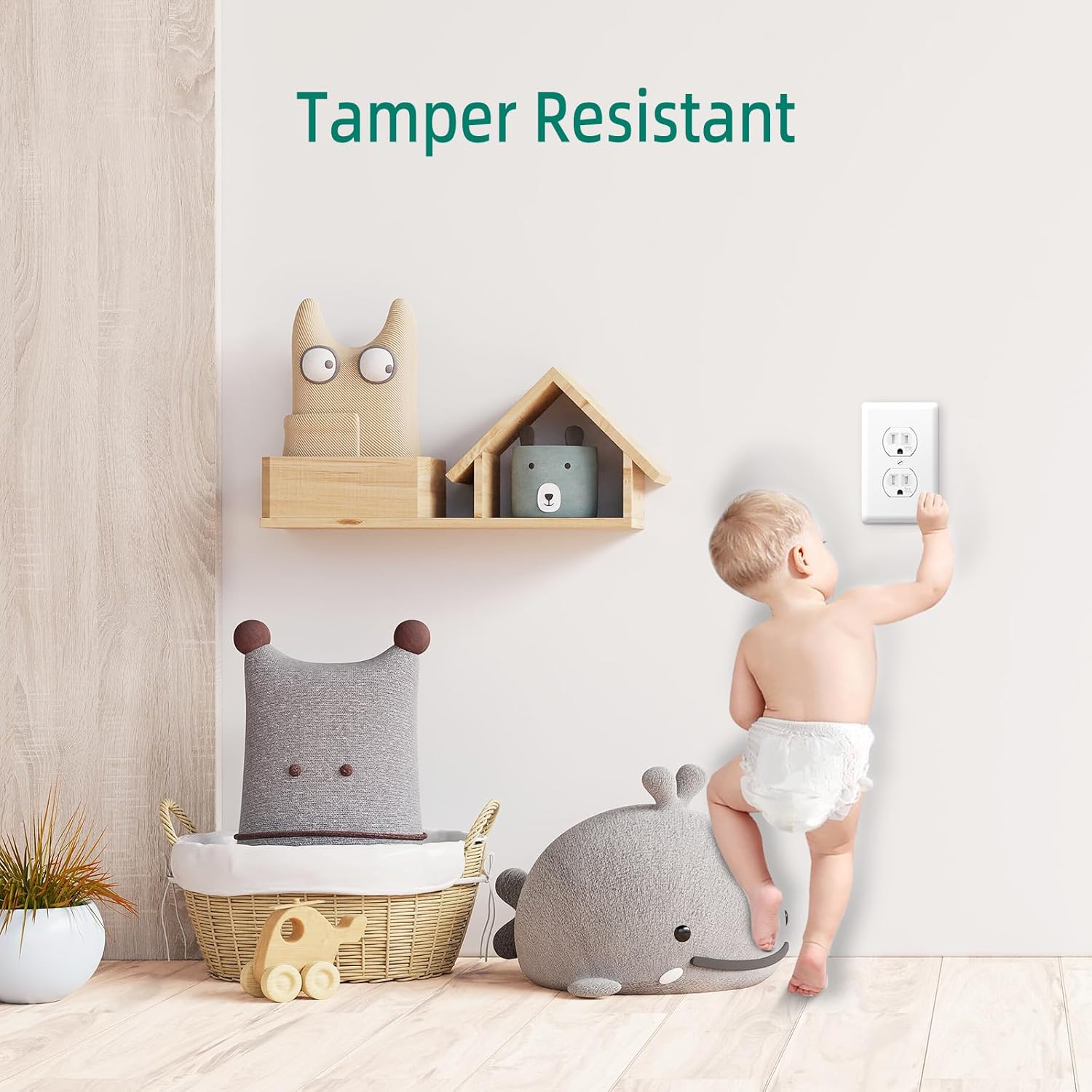 4pcs Smart Plug Mini Bundle with 15A 10pcs Duplex Receptacle Electrical Outlet