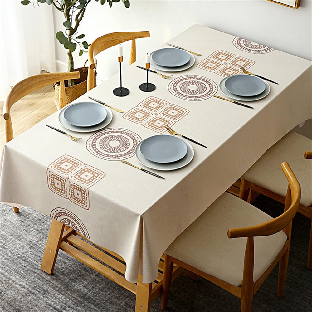 Tovaglia di lino per feste in casa, tovaglia da tavolo rettangolare per matrimonio, tovaglia da pranzo, decorazione, ZBQ8388 (2), 140, 200 cm